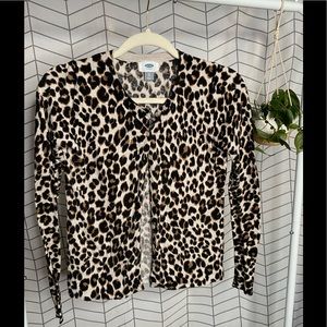 Old navy Button up cheetah sweater